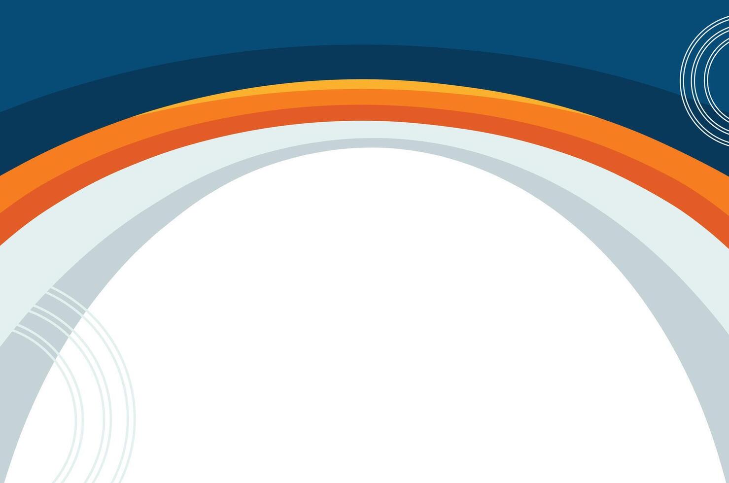 Abstract Background with Blue, Orange, and White Curves vector
