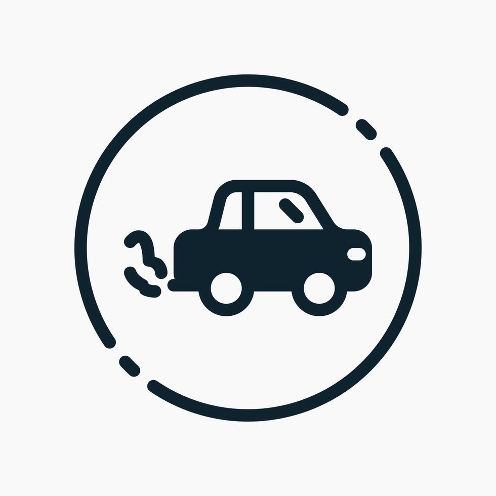 Design Illustration graphic of mini car icon with glyph style. Suitable for UI, mobile design, web design, etc. vector