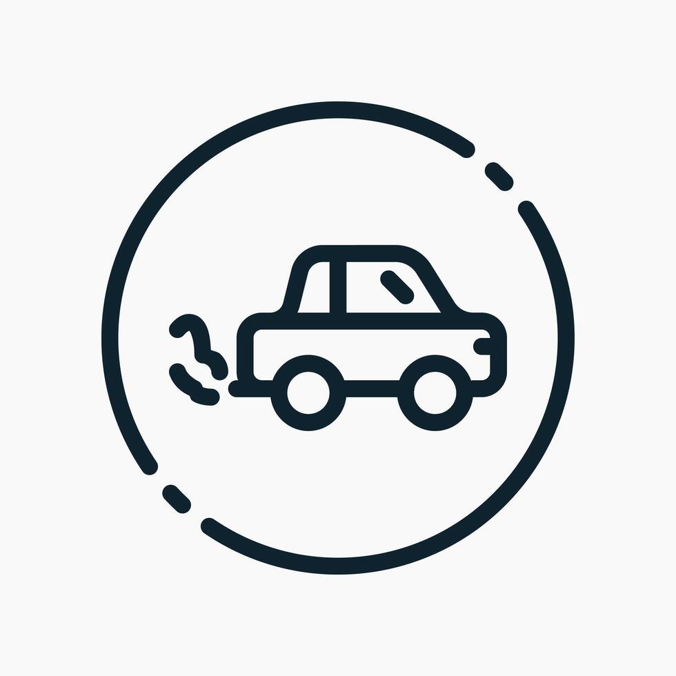 Design Illustration graphic of mini car icon with line style. Suitable for UI, mobile design, web design, etc. vector