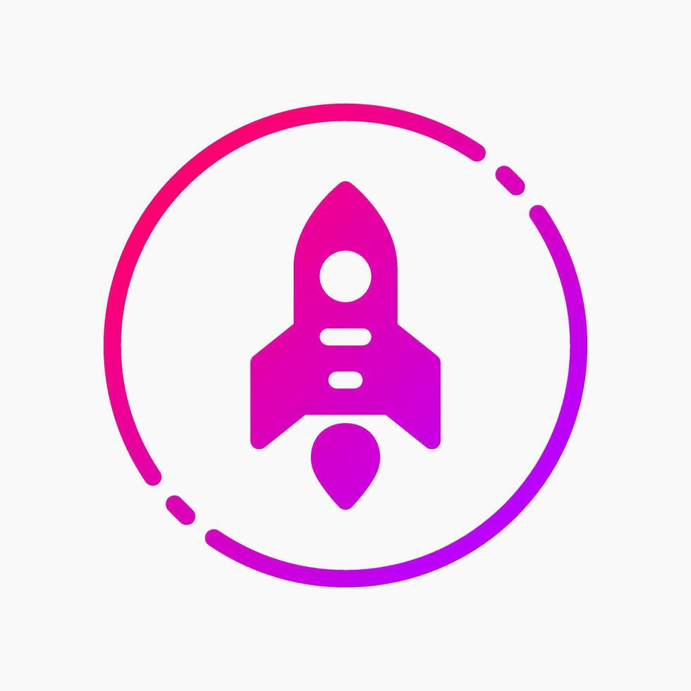 Design Illustration graphic of mini rocket icon with gradient style. Suitable for UI, mobile design, web design, etc. vector
