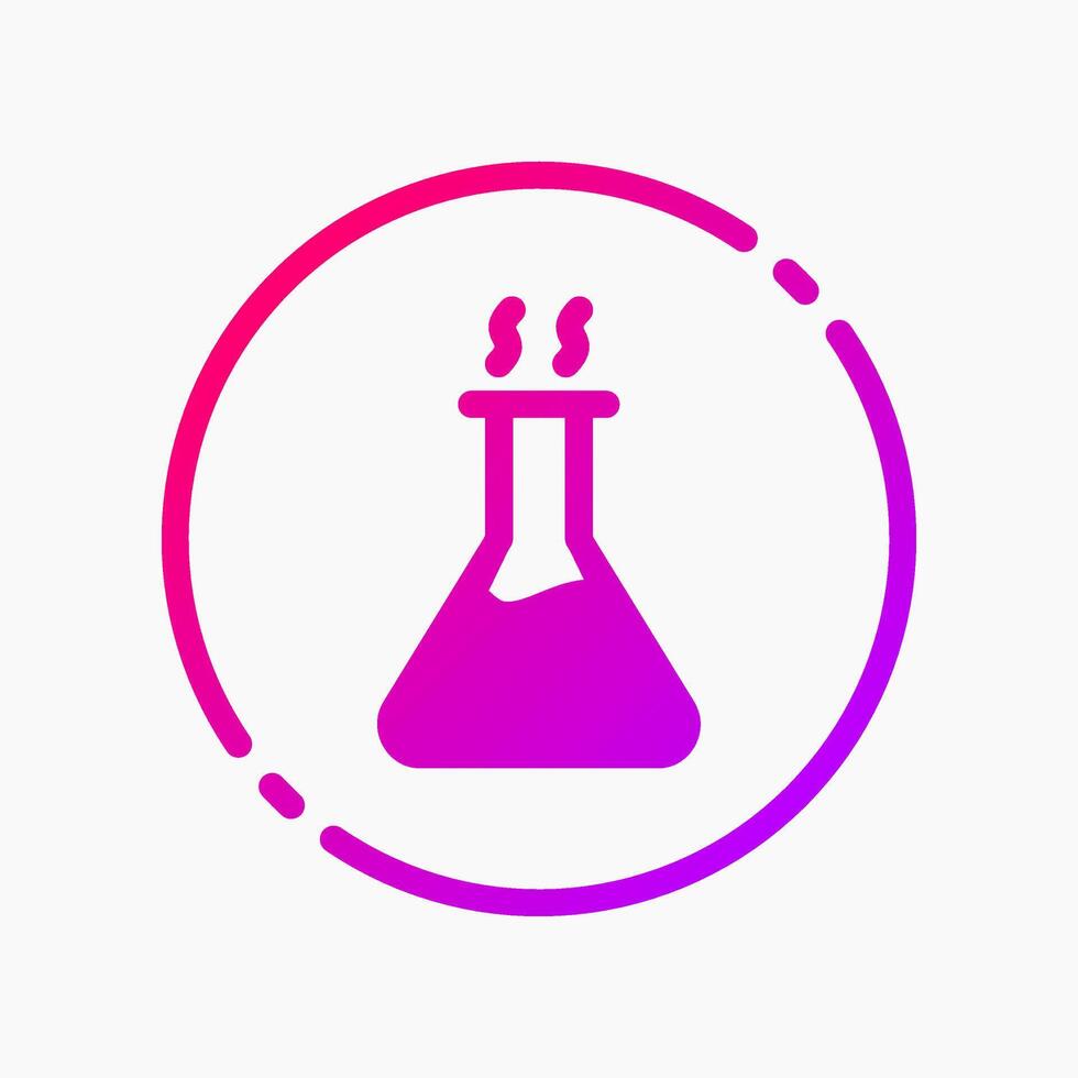 Design Illustration graphic of reaction flask icon with gradient style. Suitable for UI, mobile design, web design, etc. vector