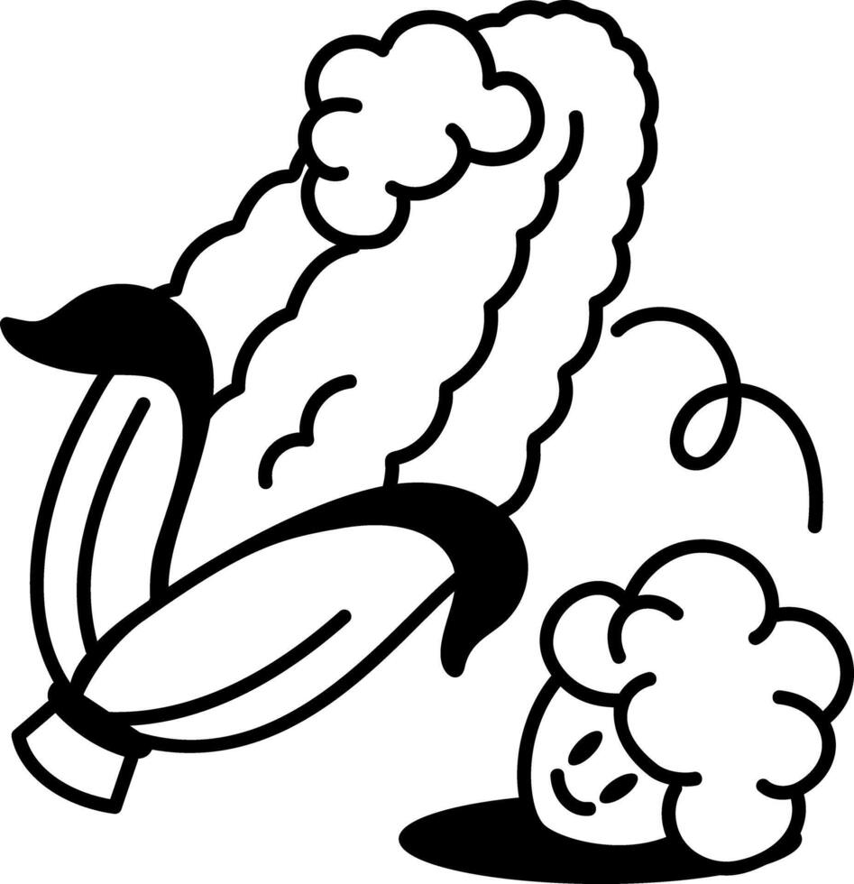 A doodle style icon depicting corn cob vector
