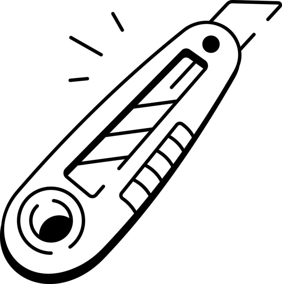 A hand drawn style icon of safety cutter vector