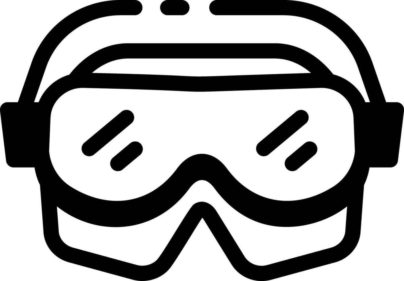 Safety goggles icon in glyph style vector