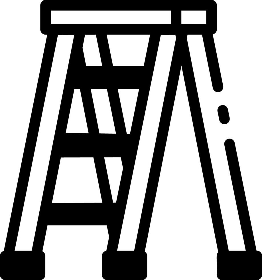 A glyph style icon of construction ladder vector