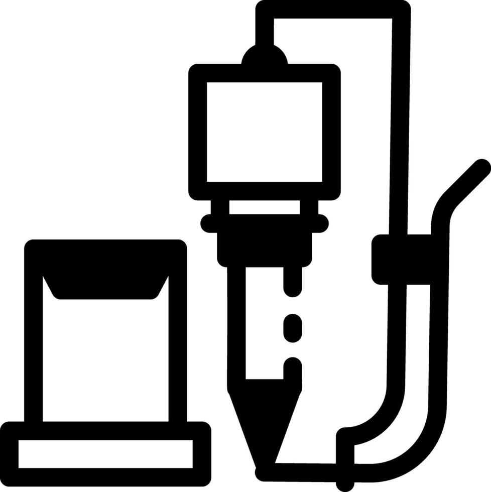 Plasma cutter icon in glyph style vector
