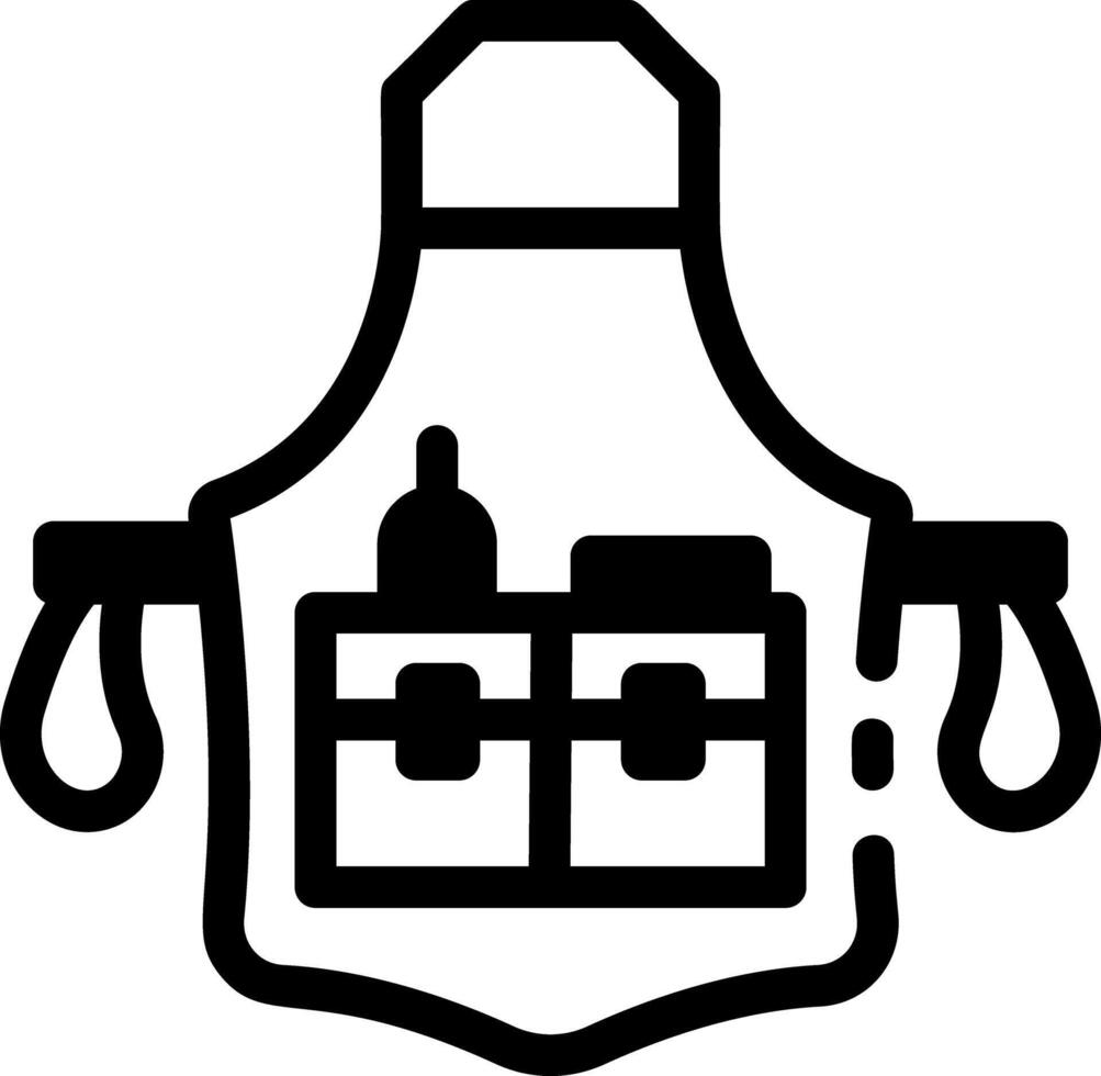 A glyph style icon of a tool apron vector