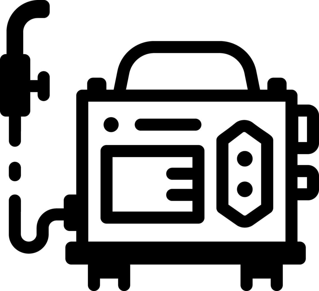 An electric welding machine icon in glyph style vector