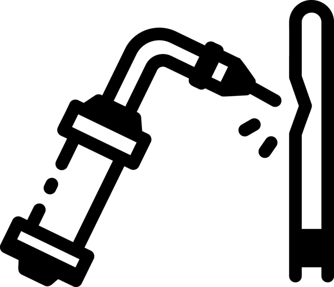 A glyph style icon of welding tool vector
