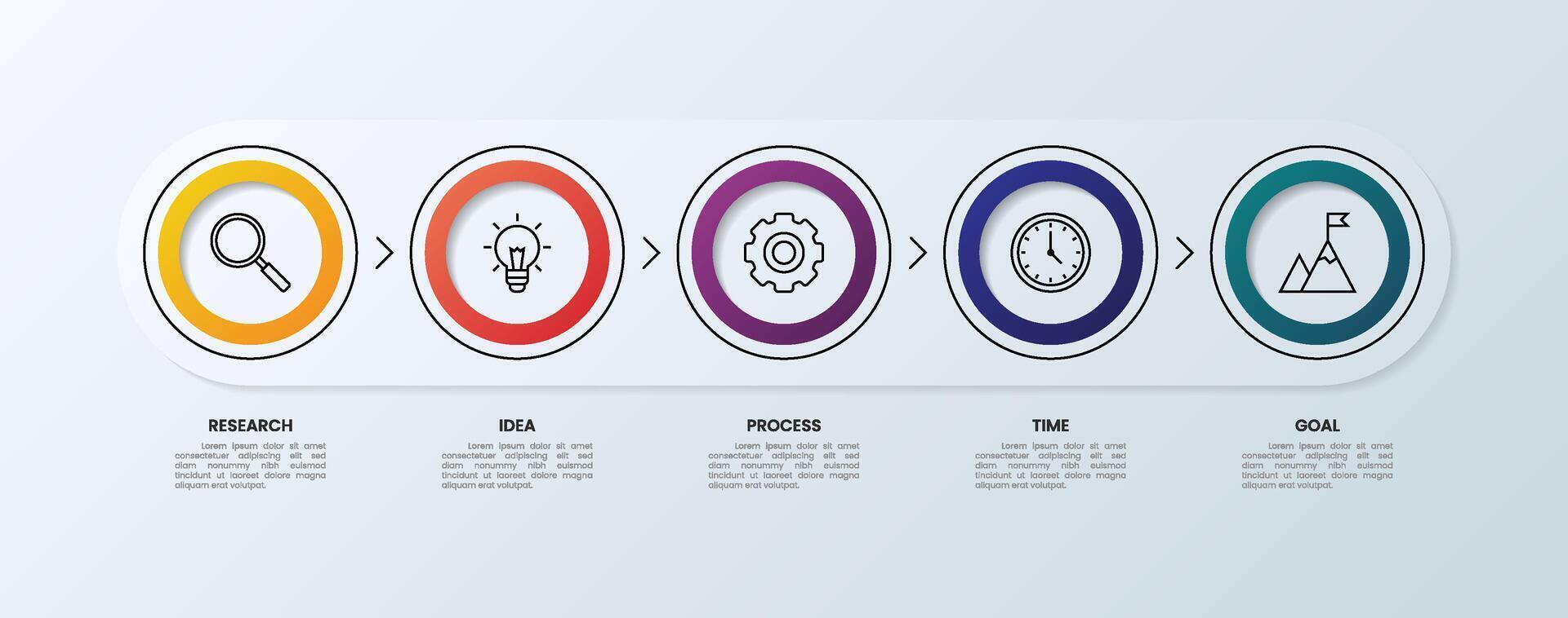 Circle shape infographic with business icon vector
