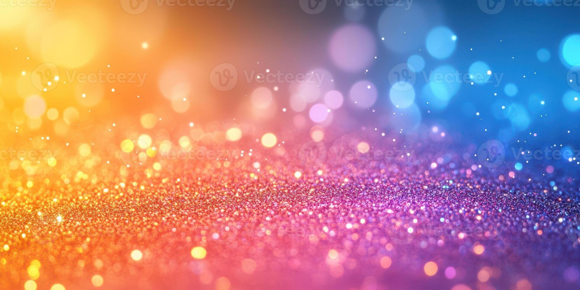 Colorful background of shimmering glitter particles creates a festive atmosphere for celebrations and events photo