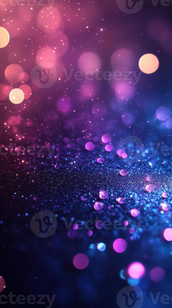 Colorful bokeh lights create an enchanting atmosphere in soft focus at night photo