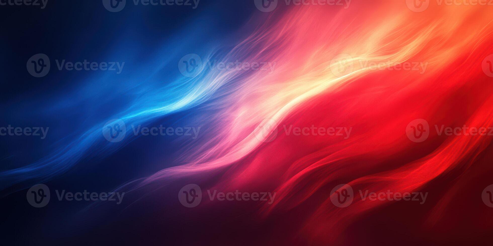 Bright blue and red abstract wave patterns creating a mesmerizing visual in a dark background photo