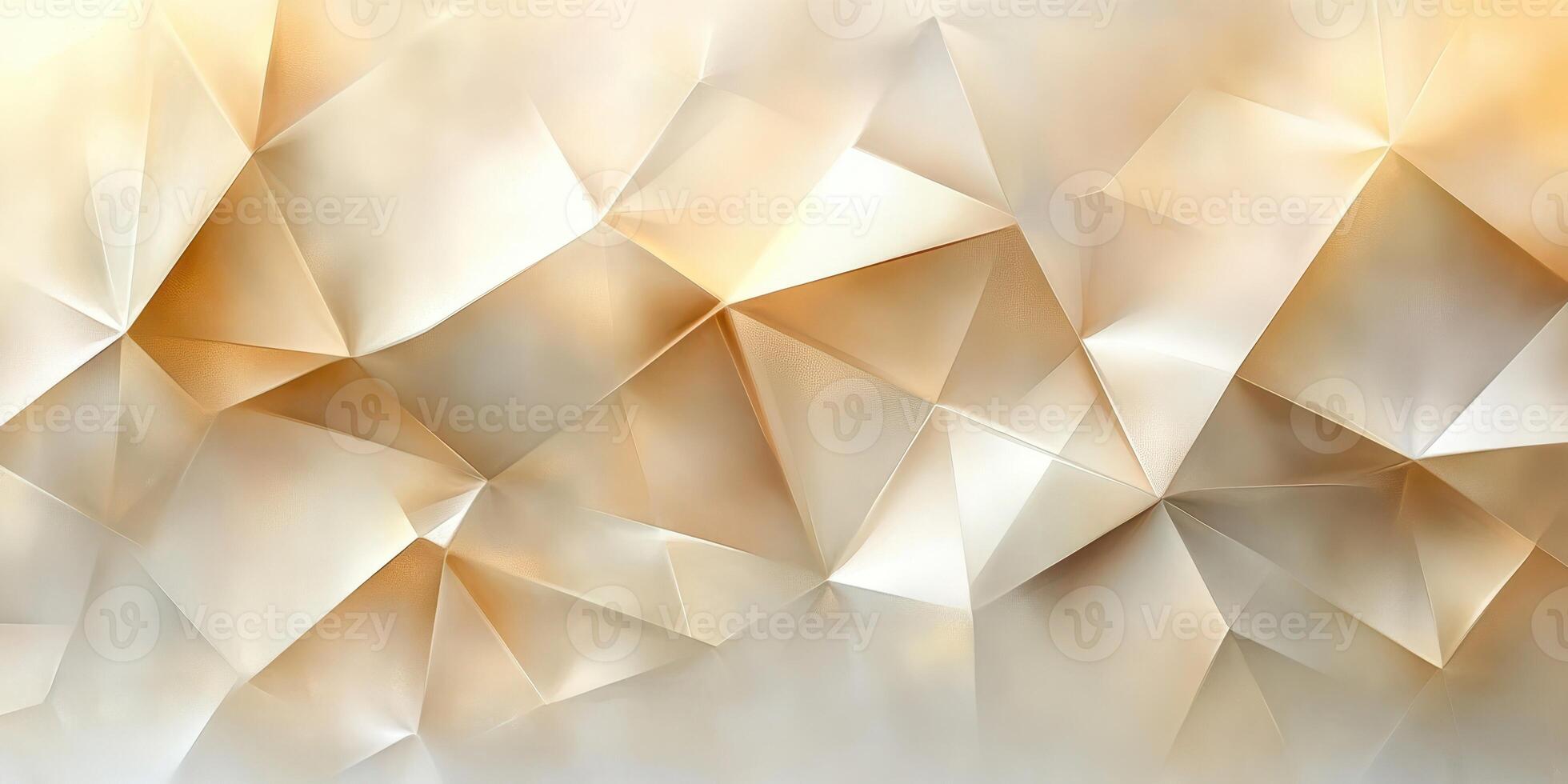 Abstract golden geometric pattern showcasing intricate folds and smooth gradients in a minimalistic design photo