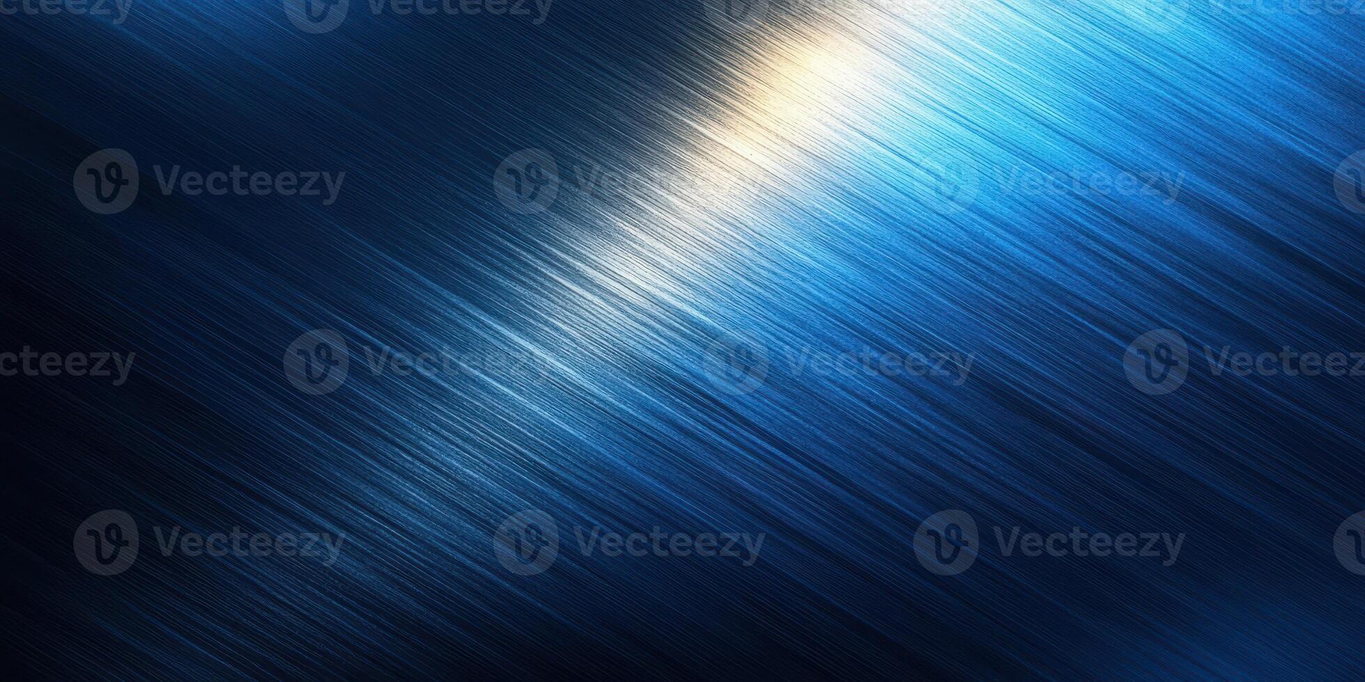 Vibrant blue abstract background with smooth metallic texture reflecting light and creating depth photo
