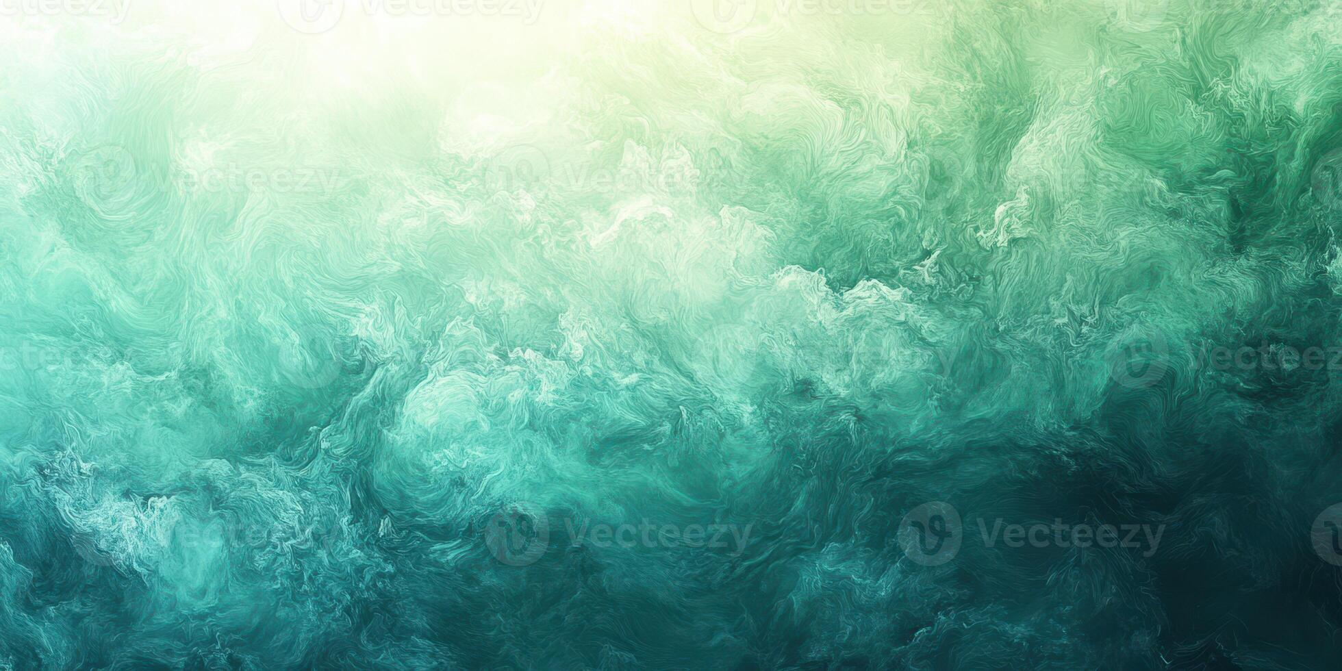 Swirling abstract patterns create a mesmerizing oceanic effect in soft teal and green hues during a tranquil moment photo
