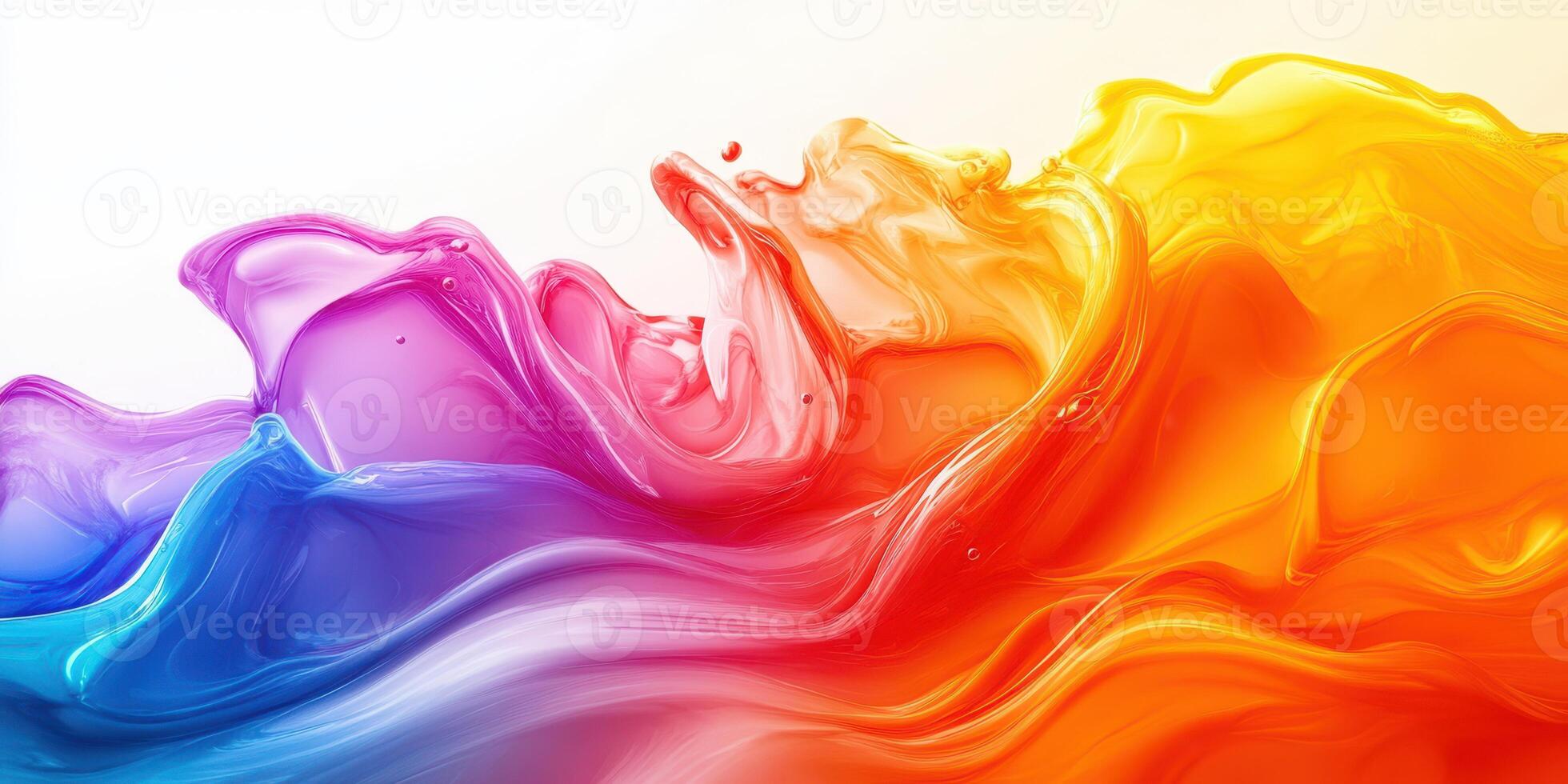 Colorful fluid waves create an artistic representation of movement and emotion captured in abstract form during daylight photo