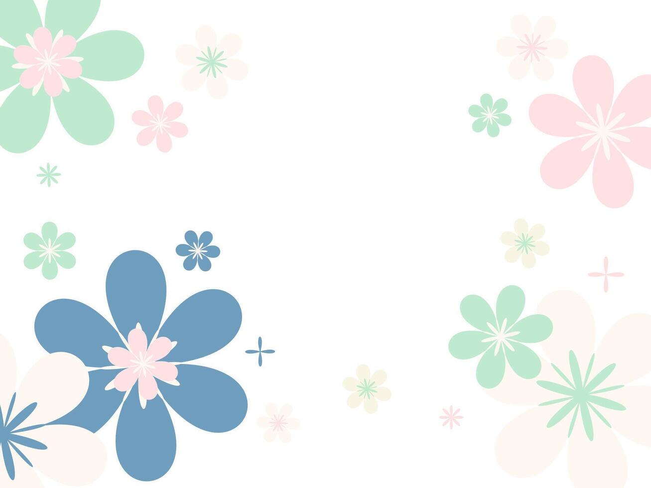blooming flower pattern on background vector