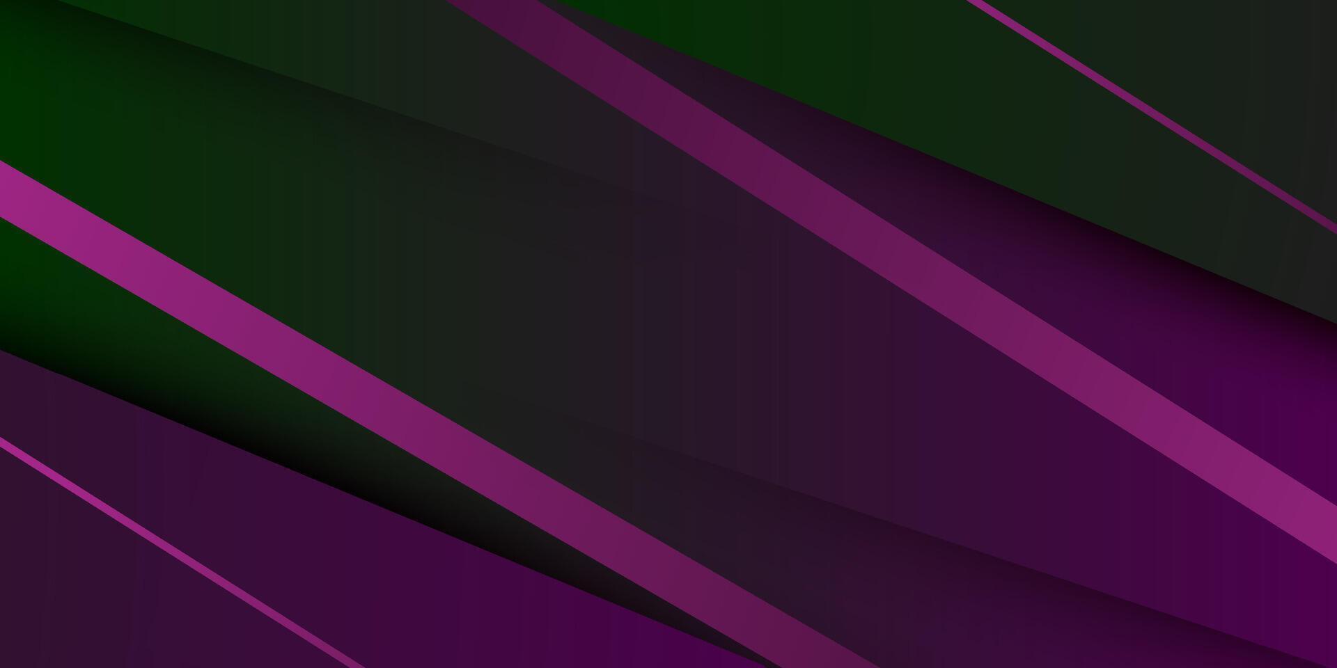 Abstract dark purple and green gradient 3D background. Simple overlap shapes pattern pattern. Simple frame background concept. vector