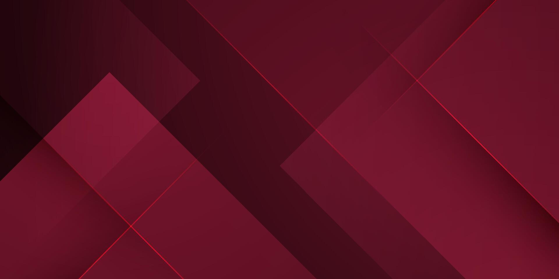 Abstract dark red overlap square 3D background. Modern design with papercut shapes with shadow and lights pattern. vector