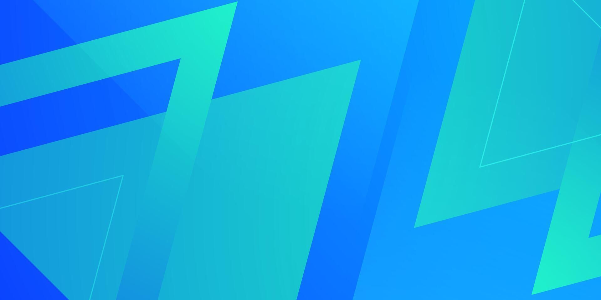 Abstract colorful triangle blue and green gradient 3D background. Simple overlap triangle pattern design. vector