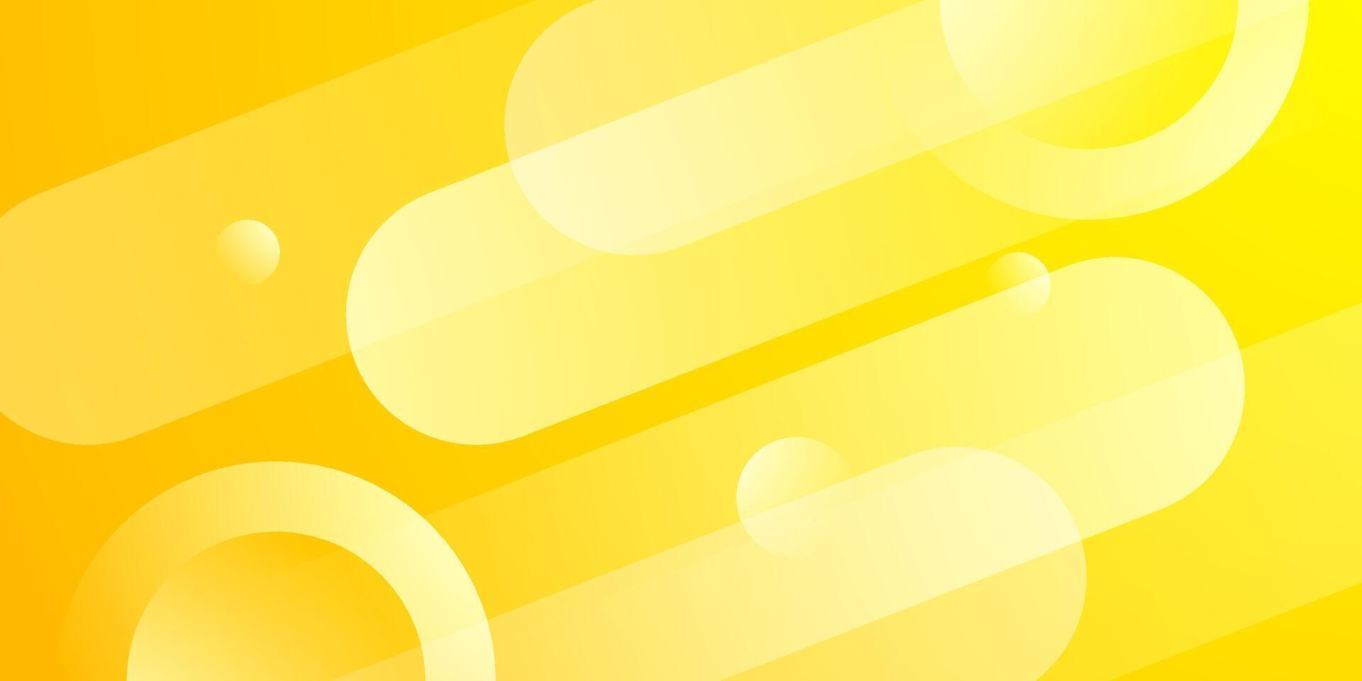 Abstract bright colorful yellow 3D background. Simple dynamic color pattern with circle element vector