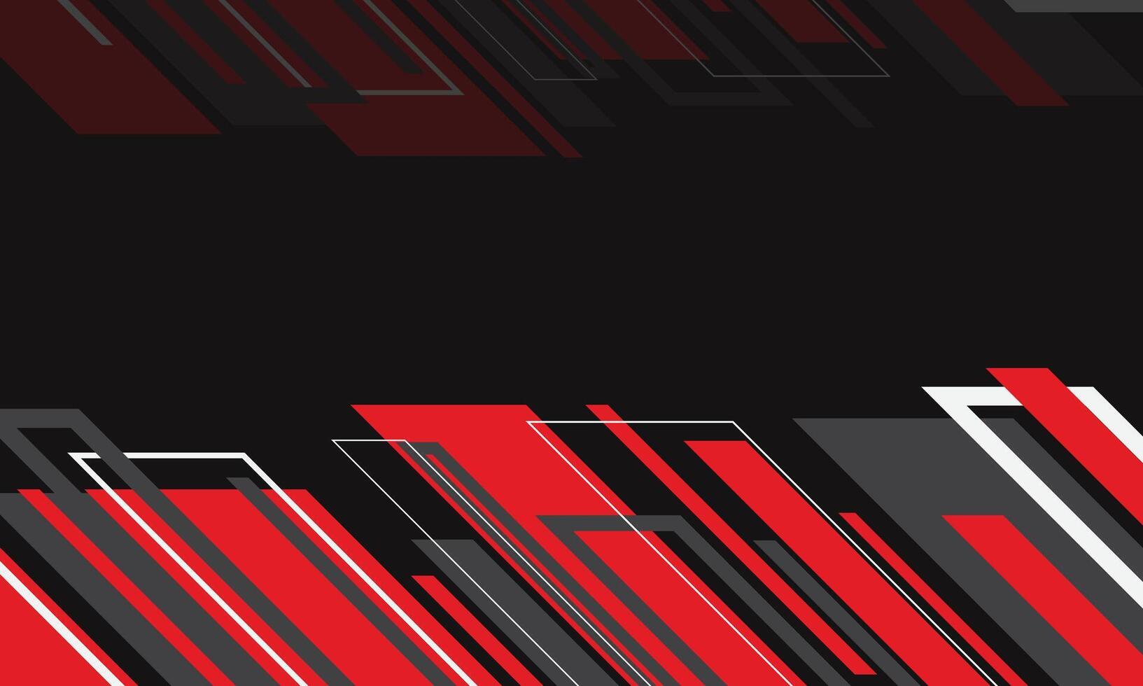 Modern racing background red and black geometric lines vector