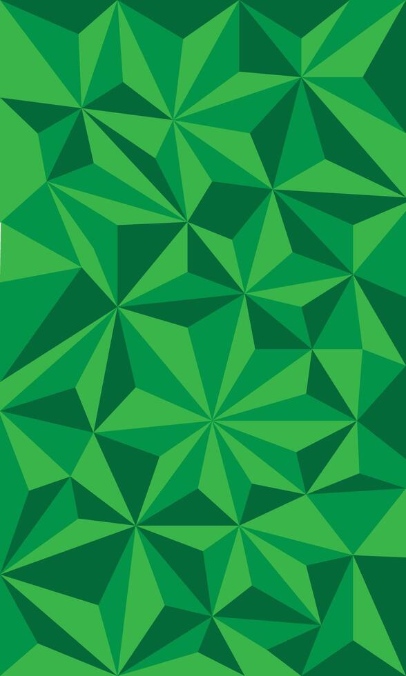 Abstract green low poly triangle pattern wallpaper vector