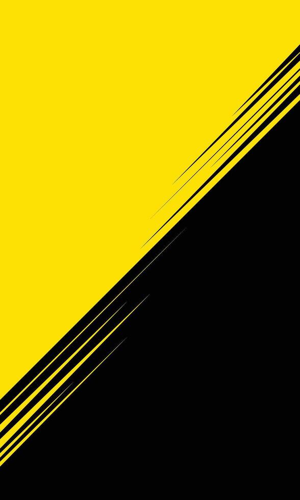 Blank yellow and black wallpaper with speed lines vector