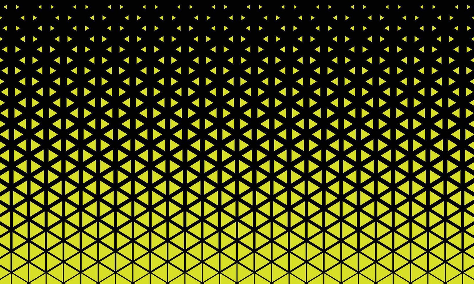 Geometric hexagon and triangle pattern in yellow and black vector