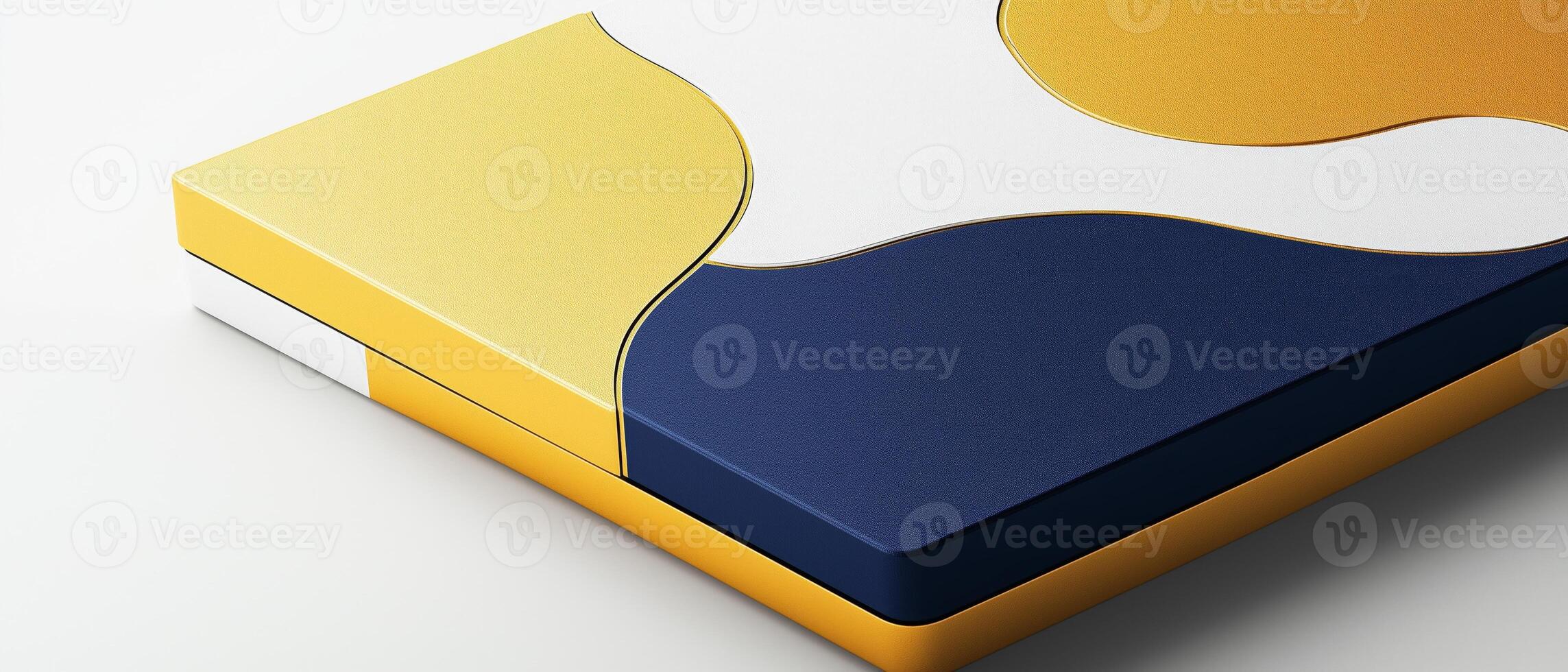 Abstract Presentation Box - Blue, Gold photo
