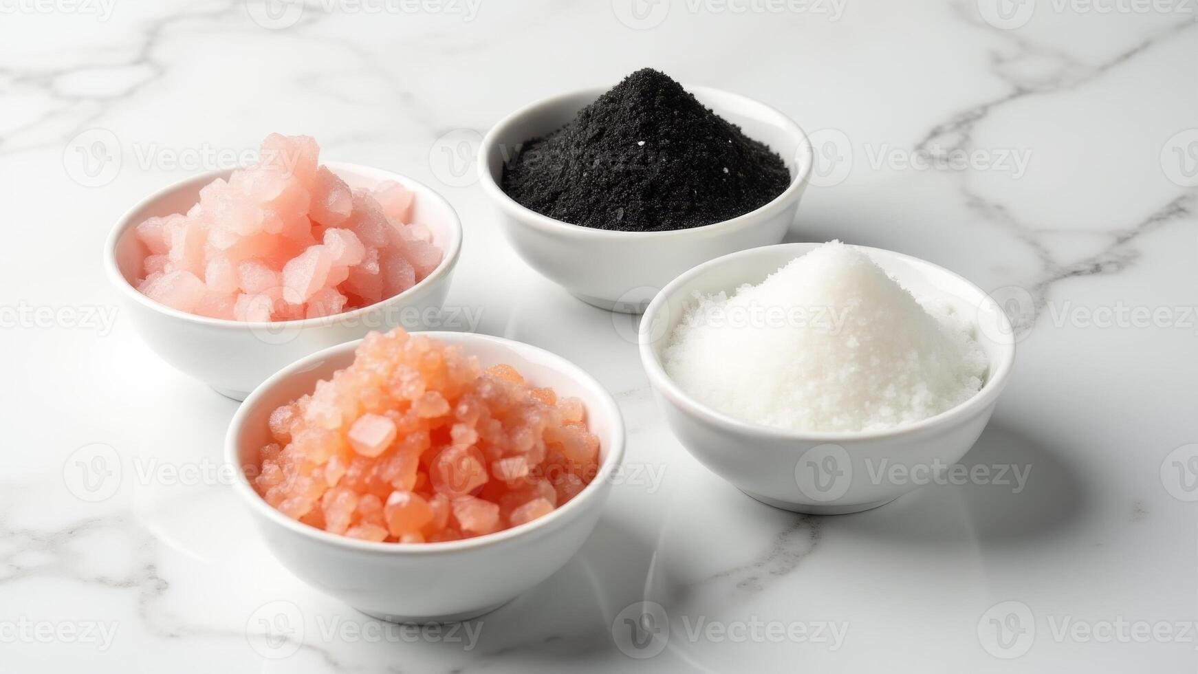 Assorted Bowls Of Flavored Shaved Ice photo