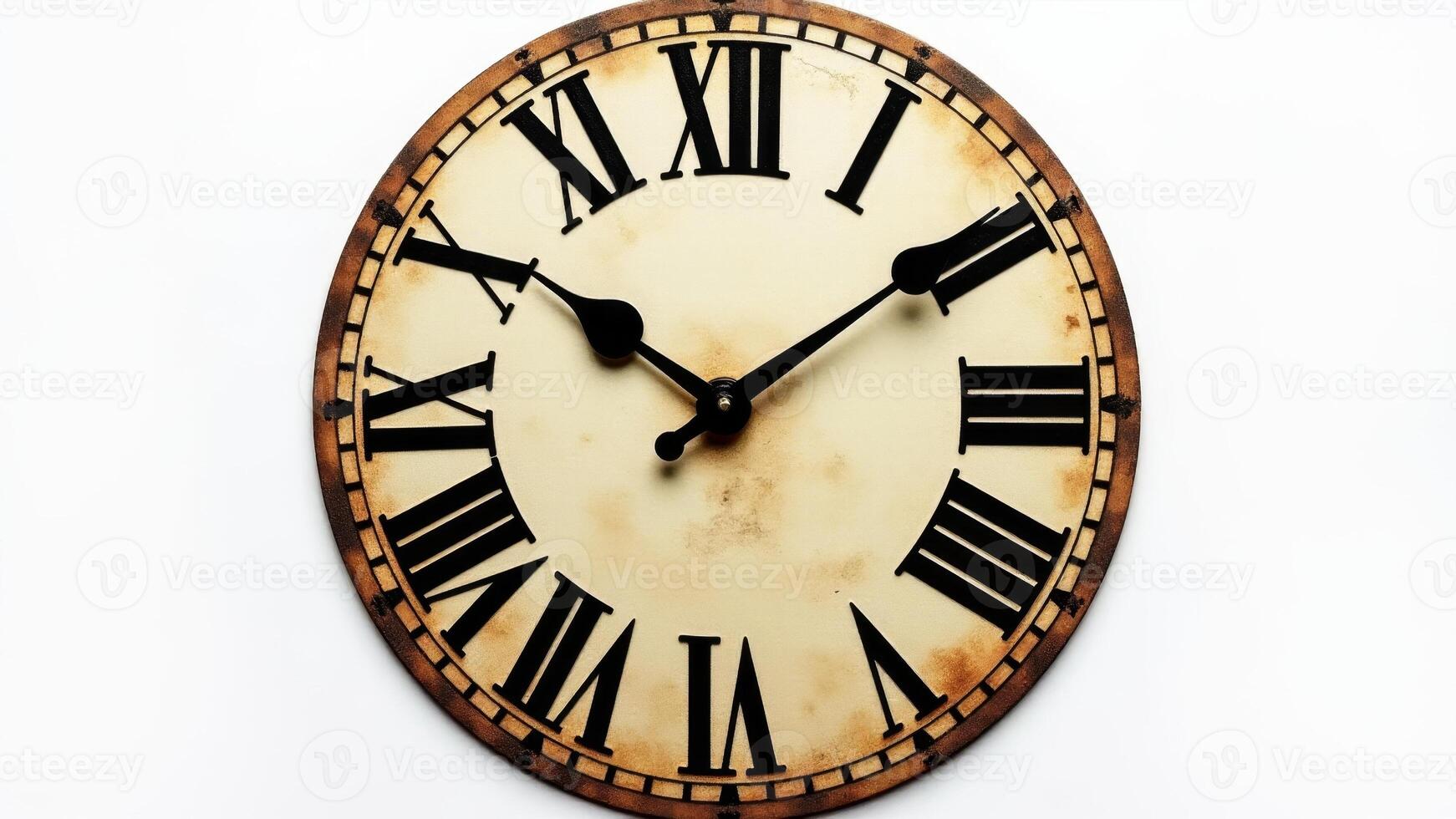 Vintage Clock With Roman Numerals Display photo