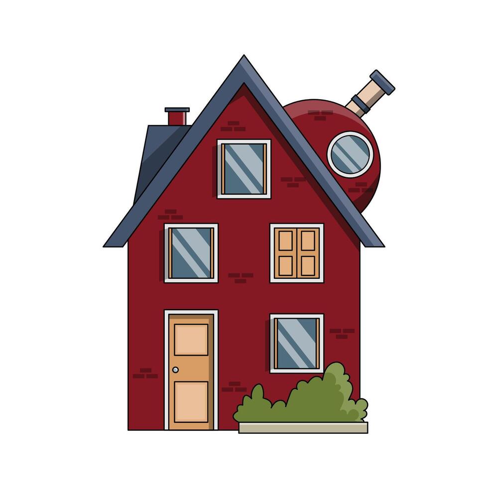 The Illustration of Space House vector