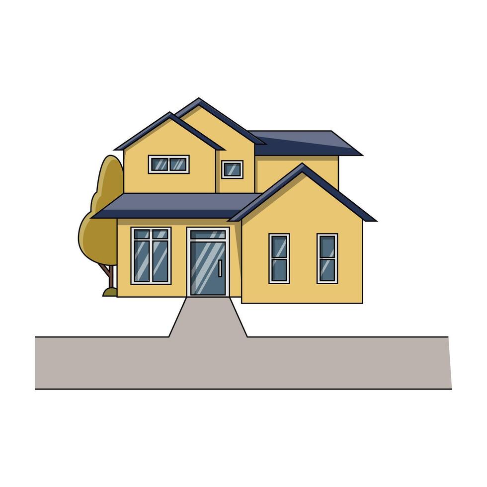 The Illustration of minimalist house vector