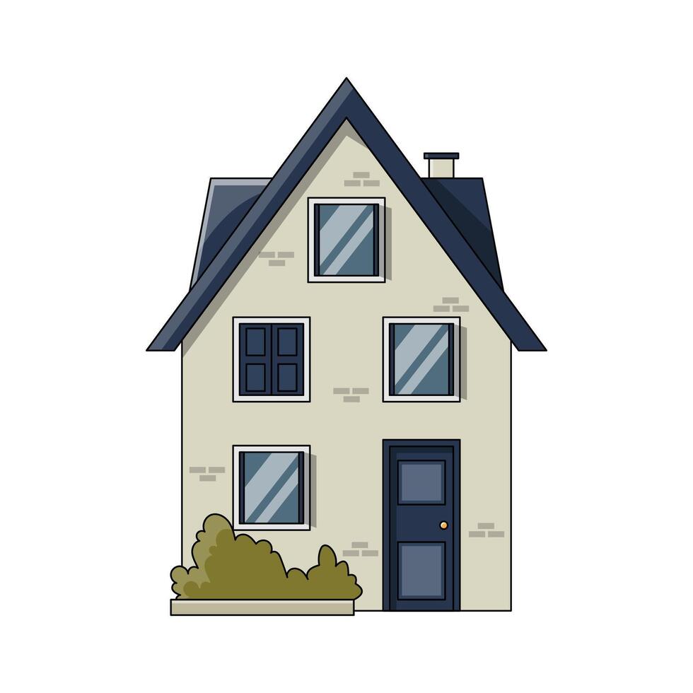 The Illustration of European housing vector
