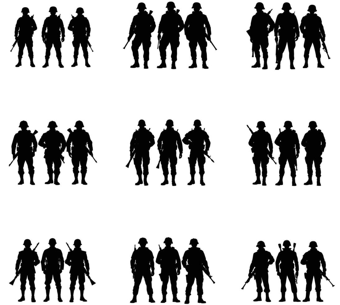 Set of soldiers vector