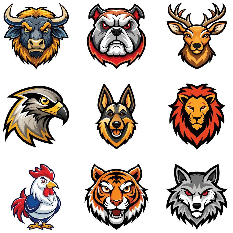 Most Popular Animal Mascots and Their Symbolism vector