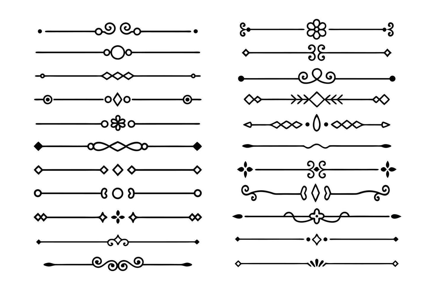 Set of divider lines vector