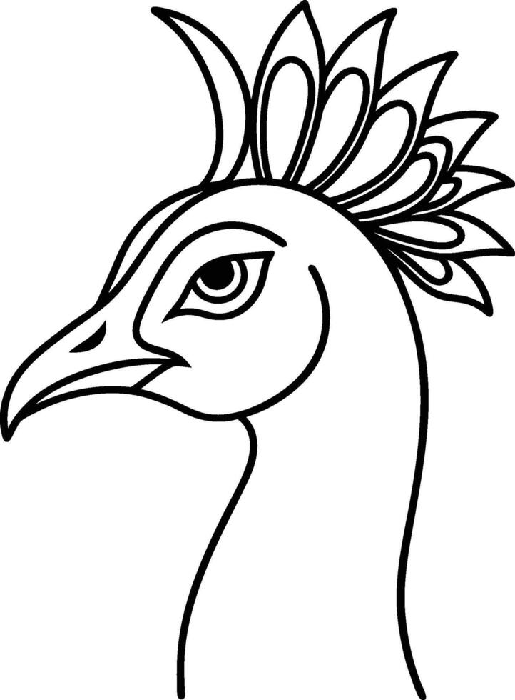 A symmetrical peacock feather outline forming a monogram-style logo vector