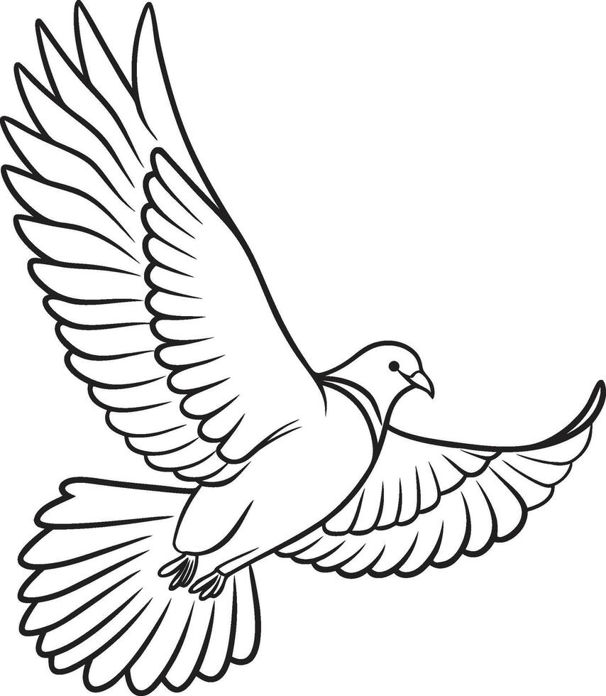 Flying pigeon forming a design free download vector