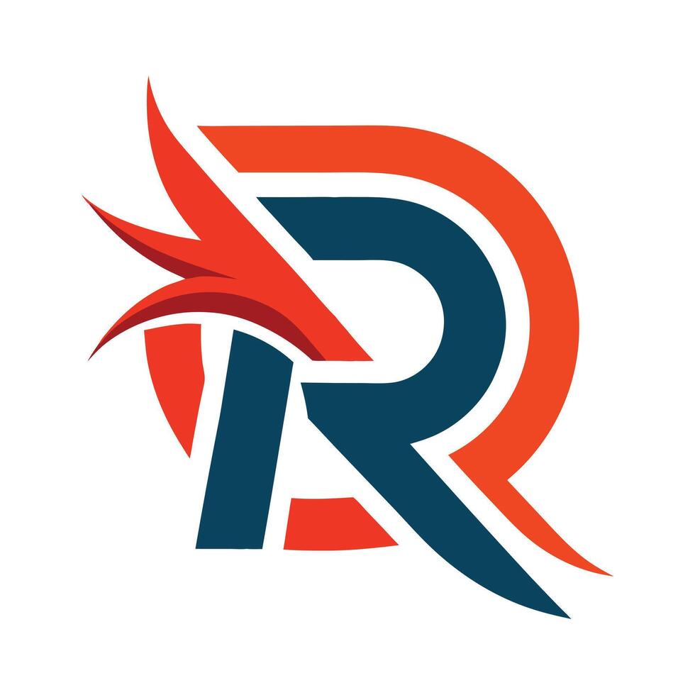 Dynamic Initial R logo design vector