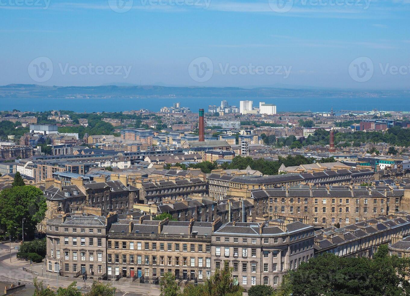 Aerial view of Edinburgh from Calton Hill UK photo