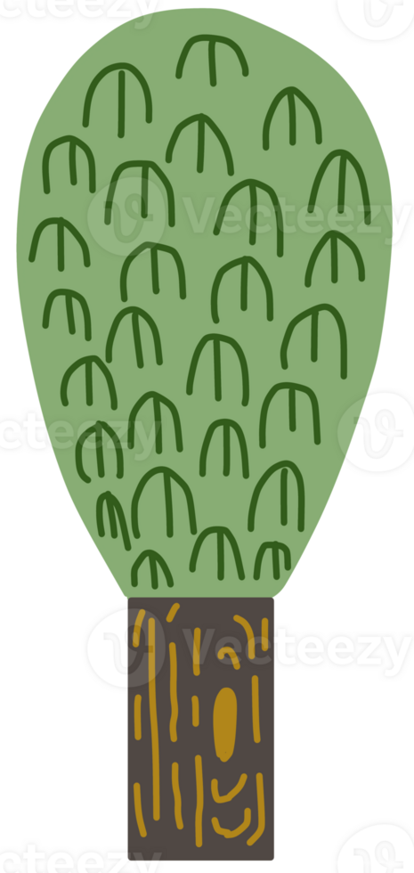 A tree with leaves and branches in the middle png