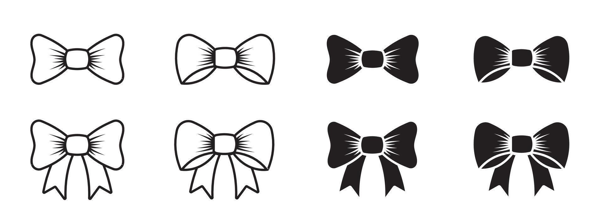 Bow illustration. bow icons vector