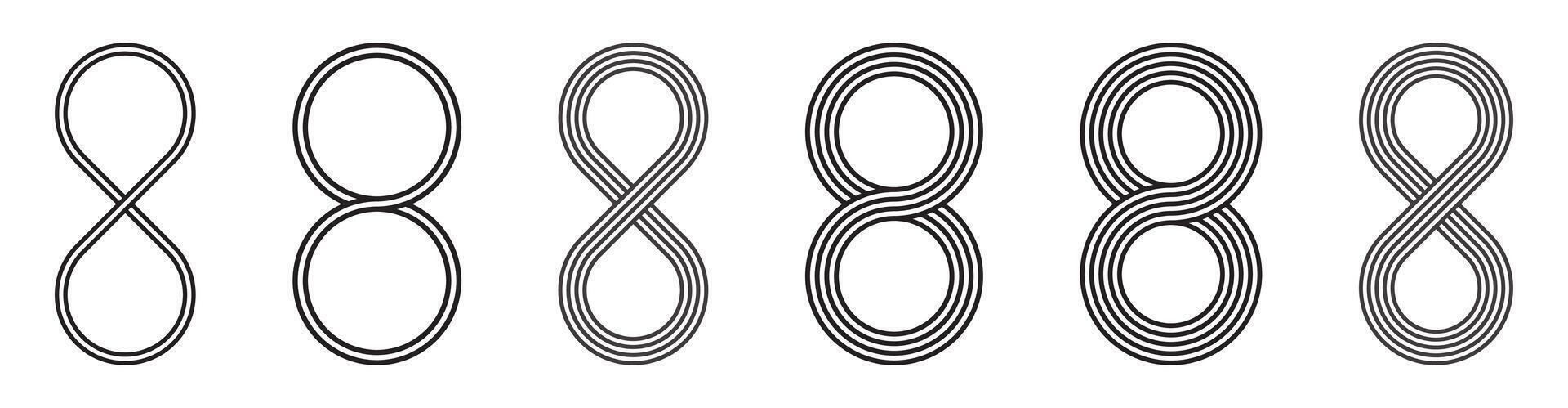 Eternity icons. Eternity vector