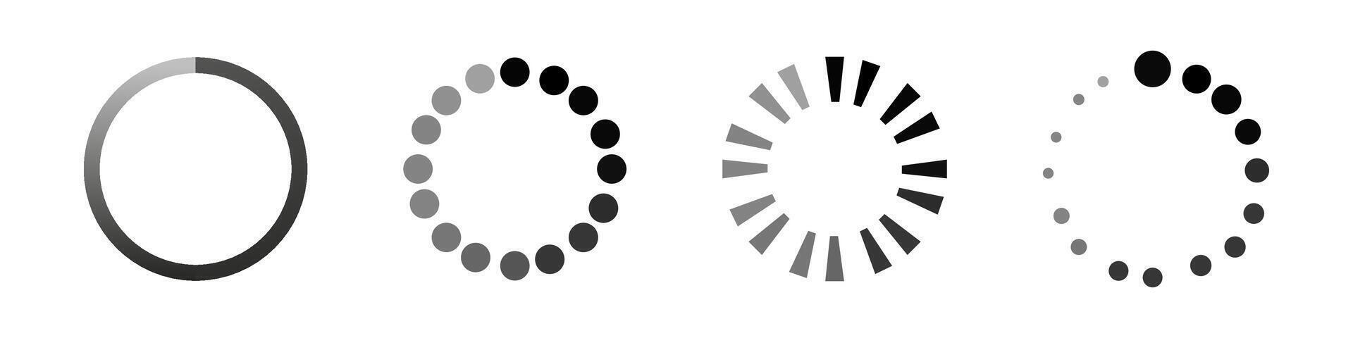 Loading Circle Icon Set vector