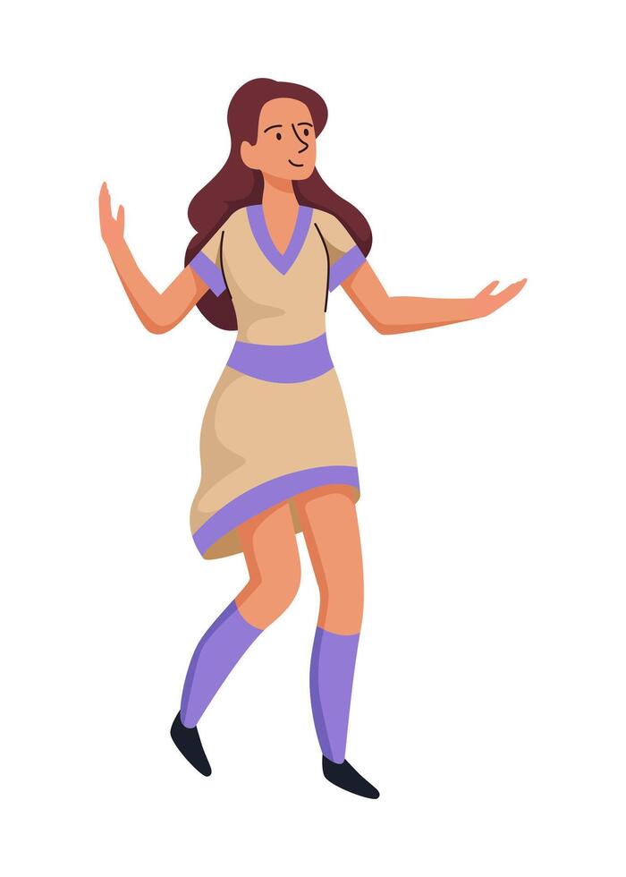 A variety of cheerful and vibrant character are joyfully dancing and celebrating vector