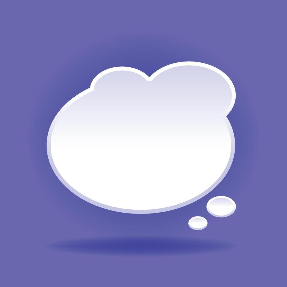 3D speech bubble on blue background vector
