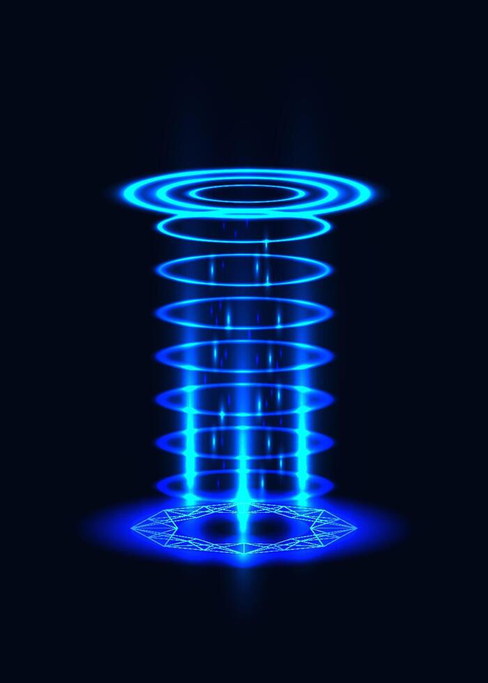 Futuristic Teleport Energy Cylinders with Stunning Glowing Effects That Captivate the Imagination vector